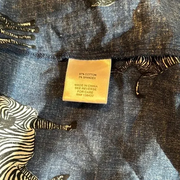 Modcloth Zebra Print Button-Up Shirt - Navy - Picture 6 of 6